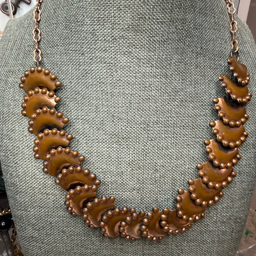 Elegant Brown Necklace with Gold Accents